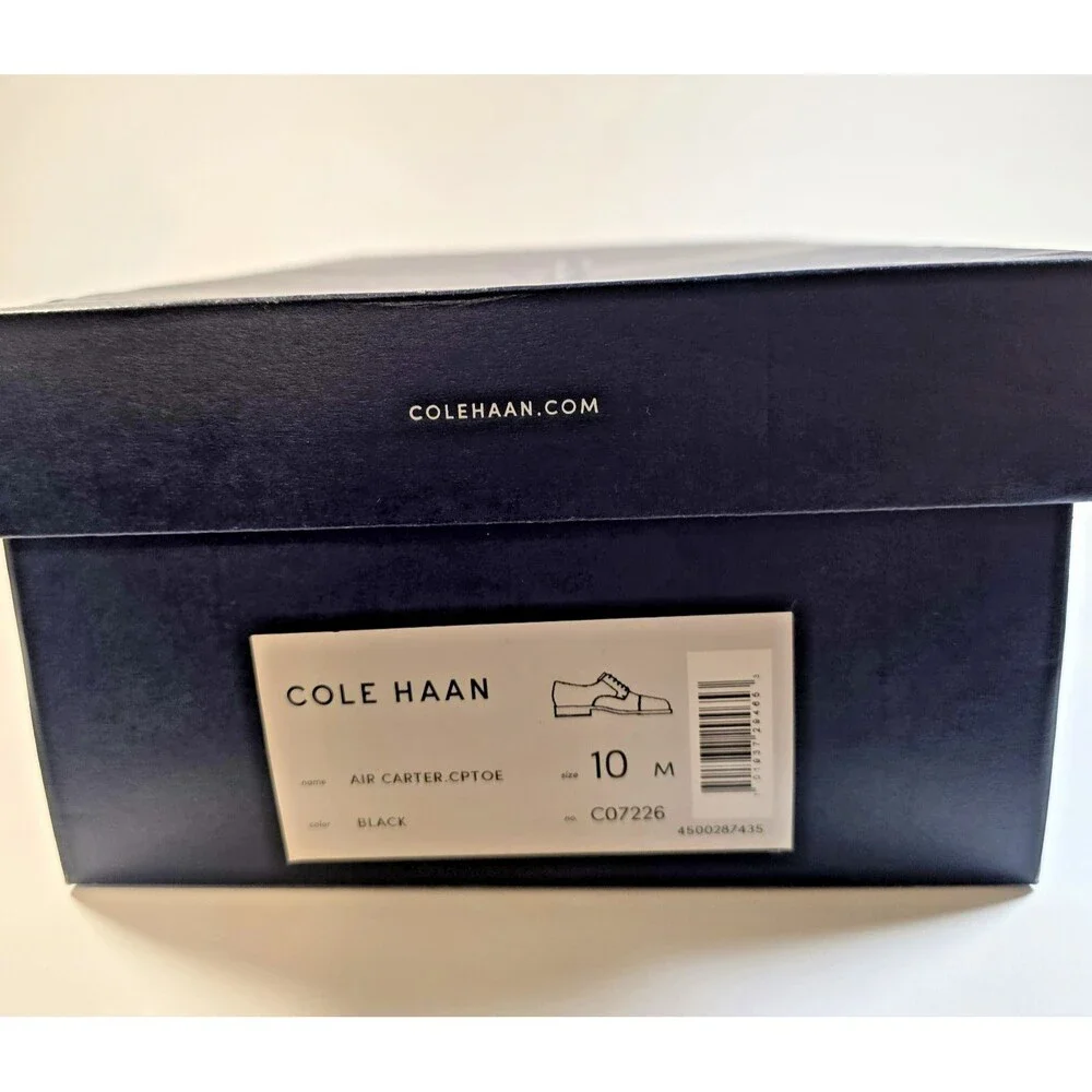 Men's Cole Haan size 10 M Black dress shoe Air Cater CPTOE